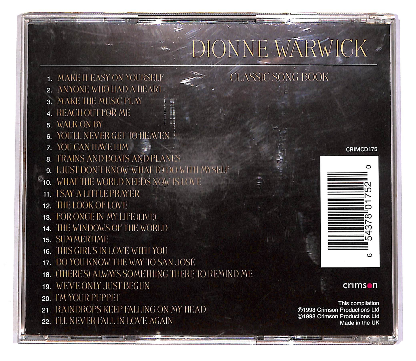 EBOND Dionne Warwick - Classic Song Book CD CD046532