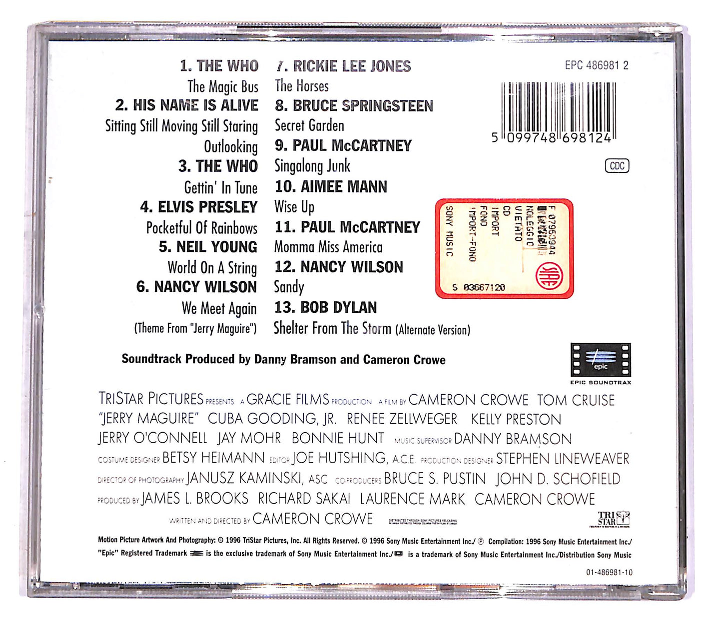 EBOND Jerry Maguire - Music From The Motion Picture CD CD046727