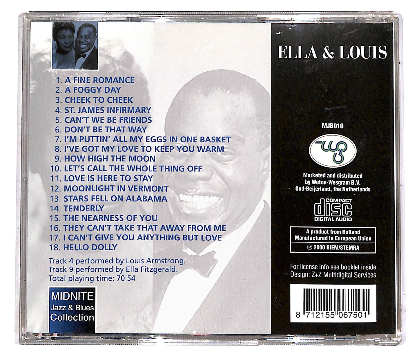 EBOND Ella & Louis - Cheek To Cheek CD CD046749