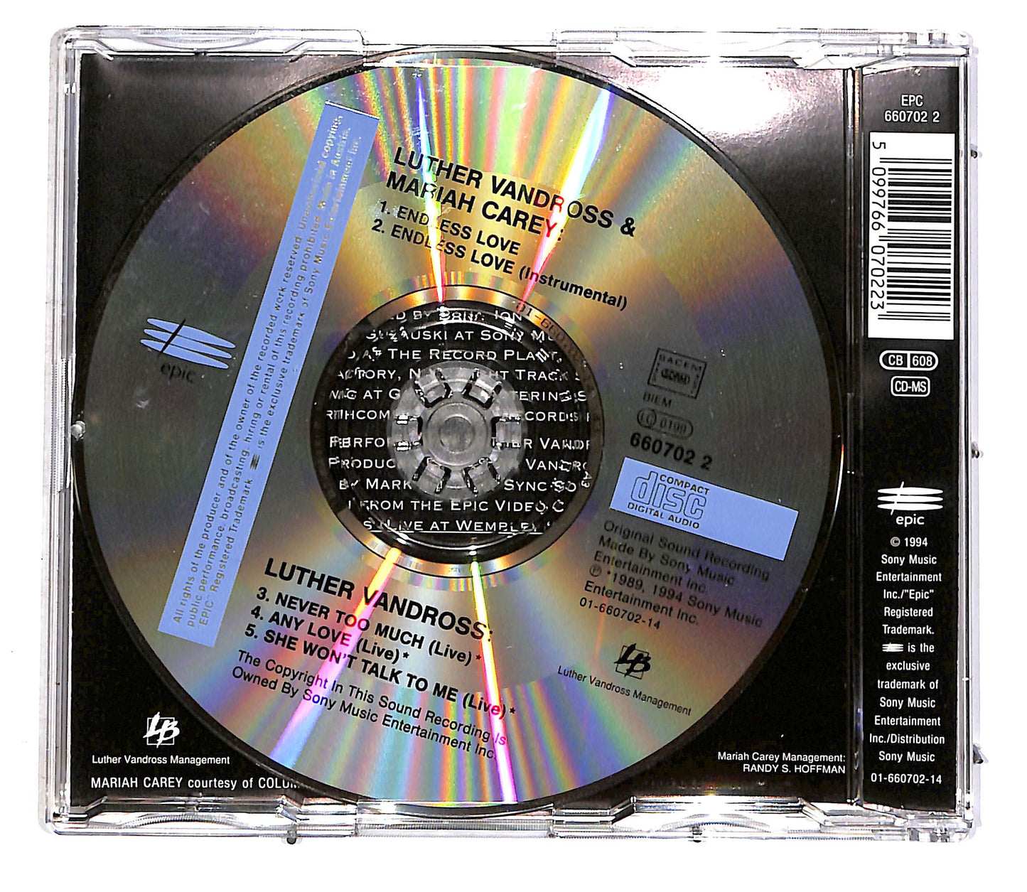 EBOND Luther Vandross & Mariah Carey - Endless Love CD CD046761