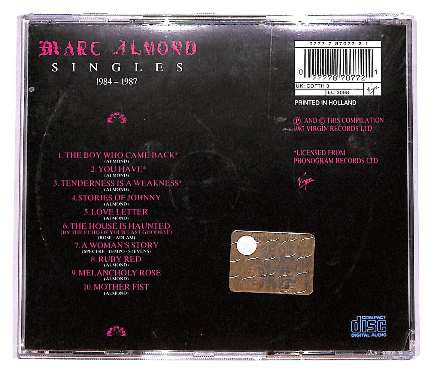 EBOND Marc Almond - Singles 1984-1987 CD CD046832