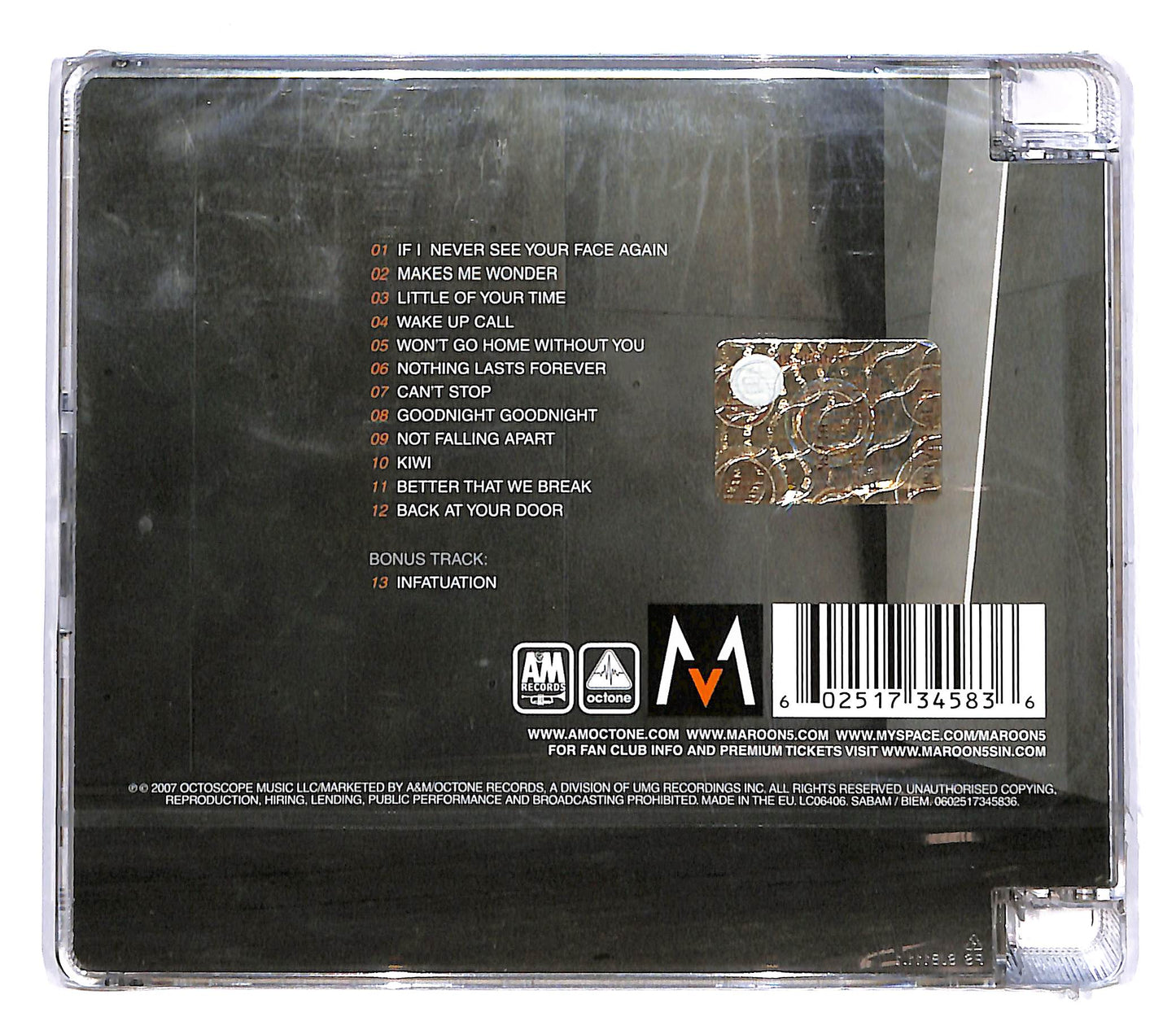 EBOND Maroon 5 - It Won't Be Soon Before Long CD CD047616