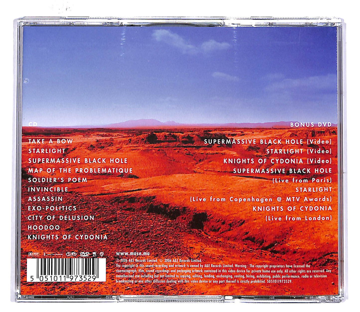EBOND Muse - Black Holes e Revelations +DVD CD CD047742