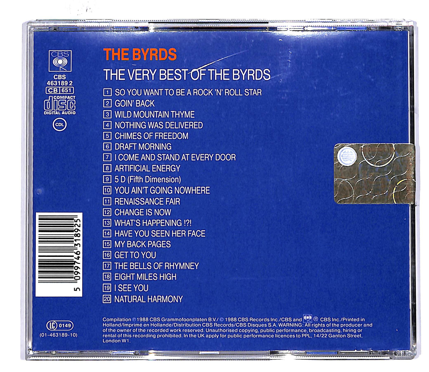 EBOND The Byrds - The Very Best Of The Byrds CD CD047808