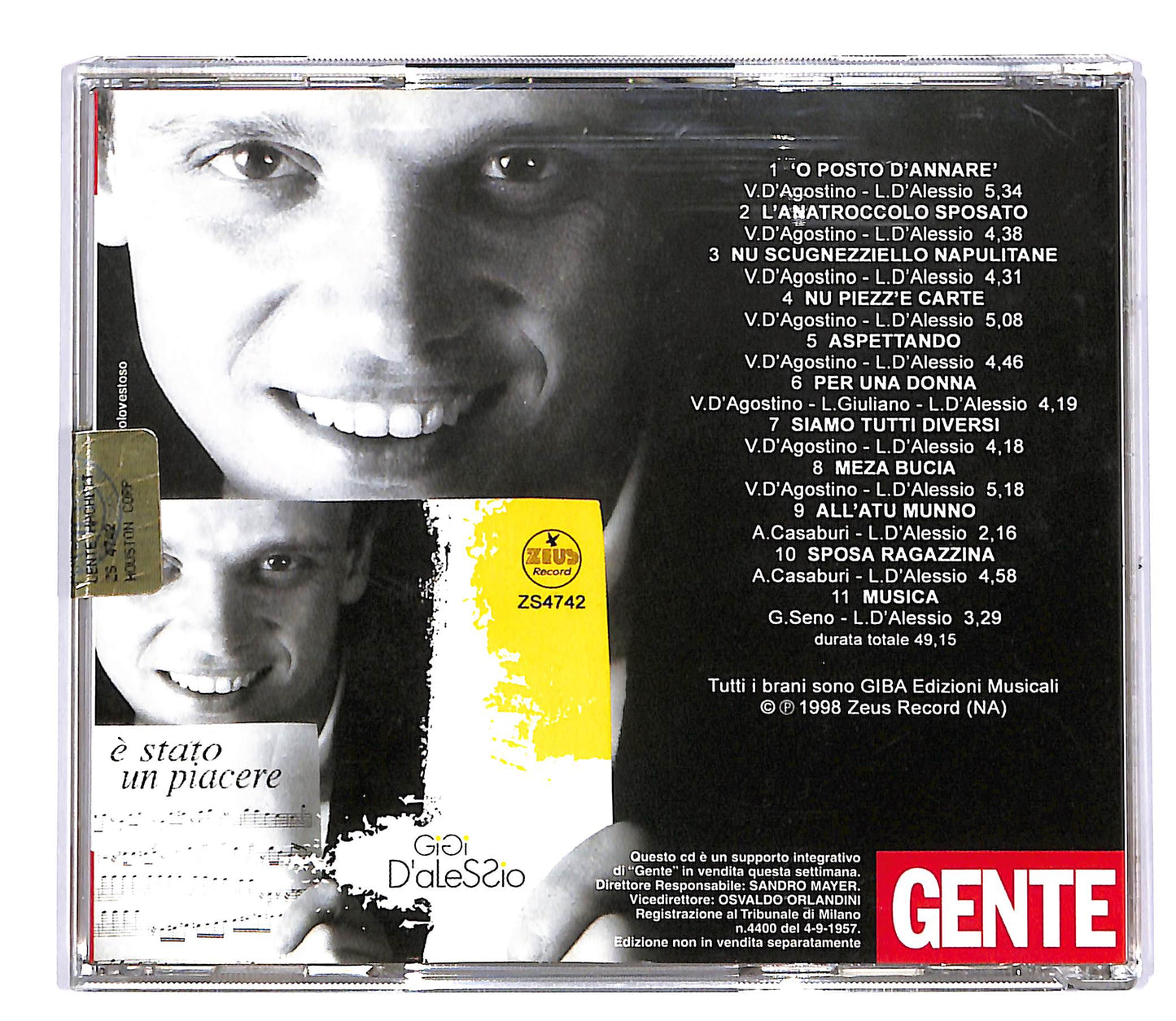 EBOND Gigi D'Alessio - E Stato Un Piacere EDITORIALE CD CD047954
