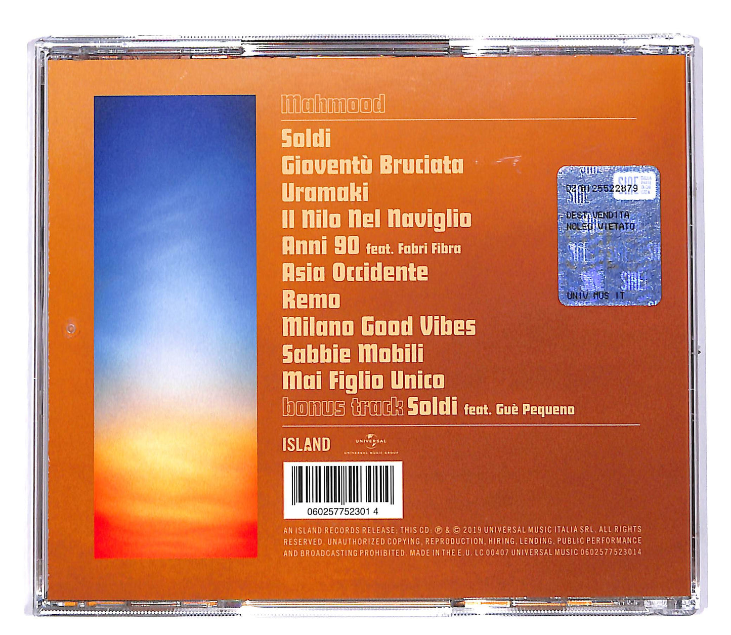 EBOND Mahmood - Gioventu Bruciata CD CD048001