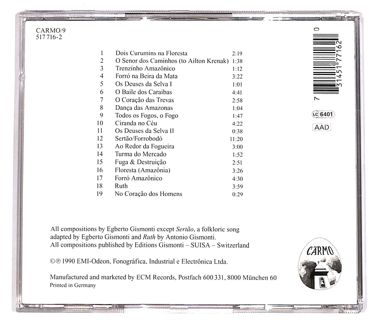 EBOND Egberto Gismonti - Amazonia CD CD063058