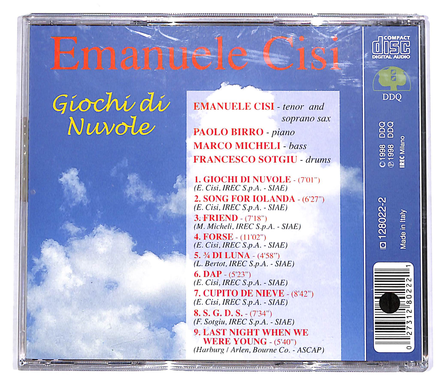 EBOND Emanuele Cisi - Giochi Di Nuvole CD CD063117