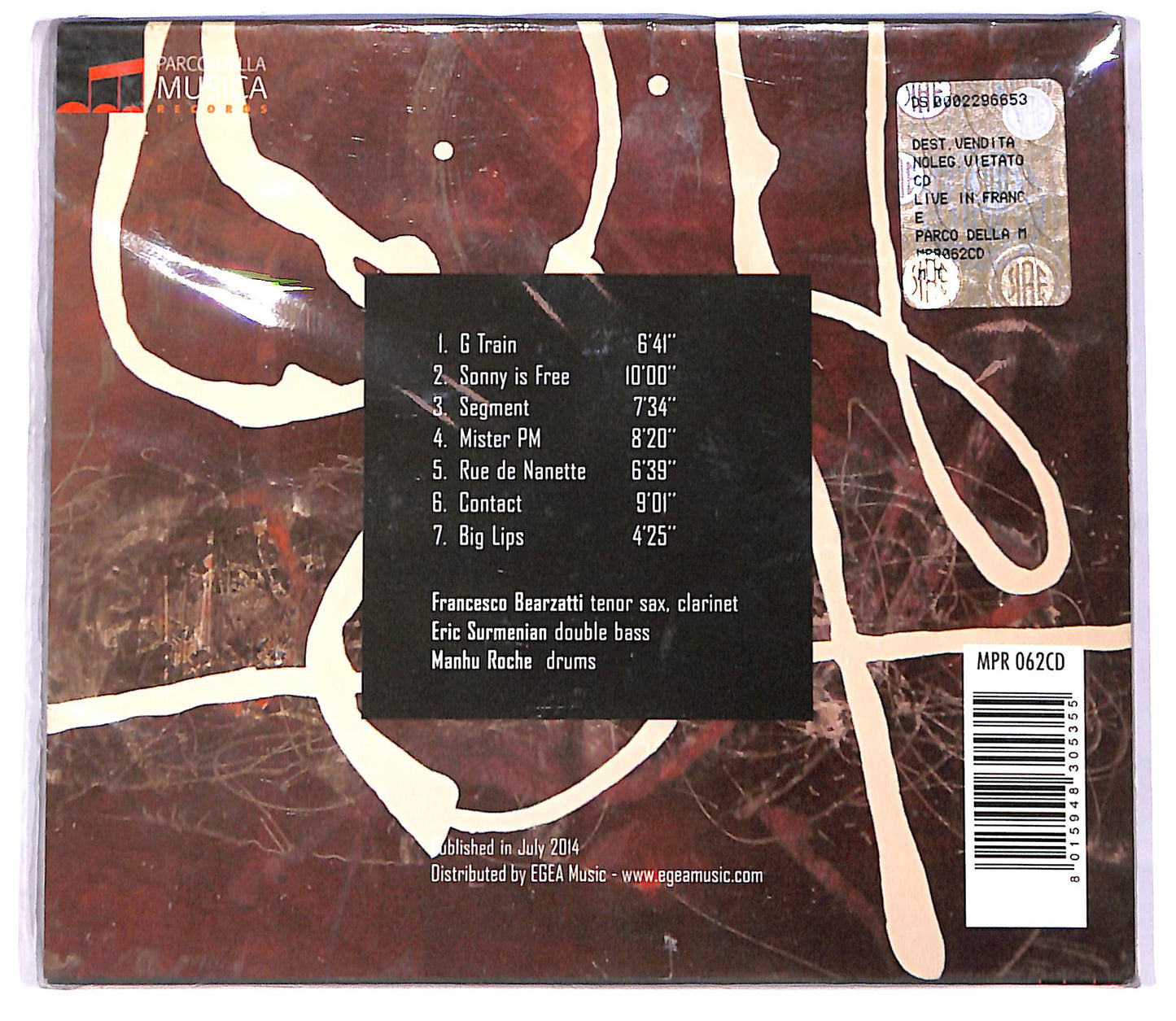EBOND Francesco Bearzatti & The Bears Featuring Eric Surmenian CD CD063164