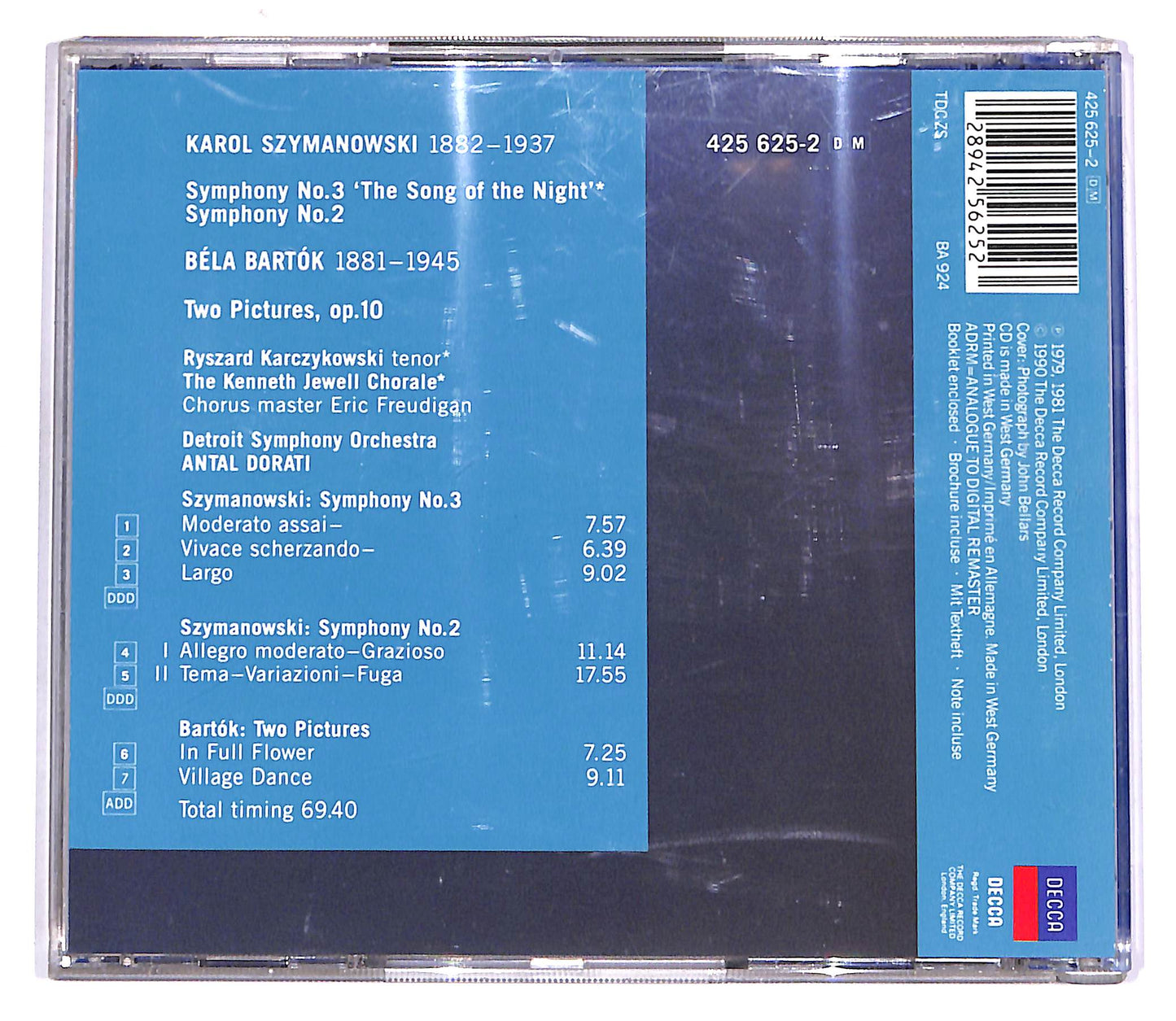 EBOND Szymanowski - Symphonies 2 & 3 - Detroit Symphony Orchestra CD CD063165