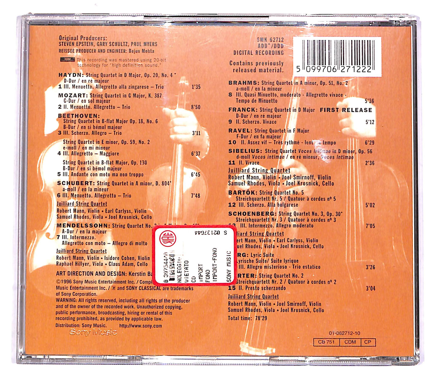 EBOND The Scherzo Through Time, Juilliard String Quartet - 50 Years CD CD063166