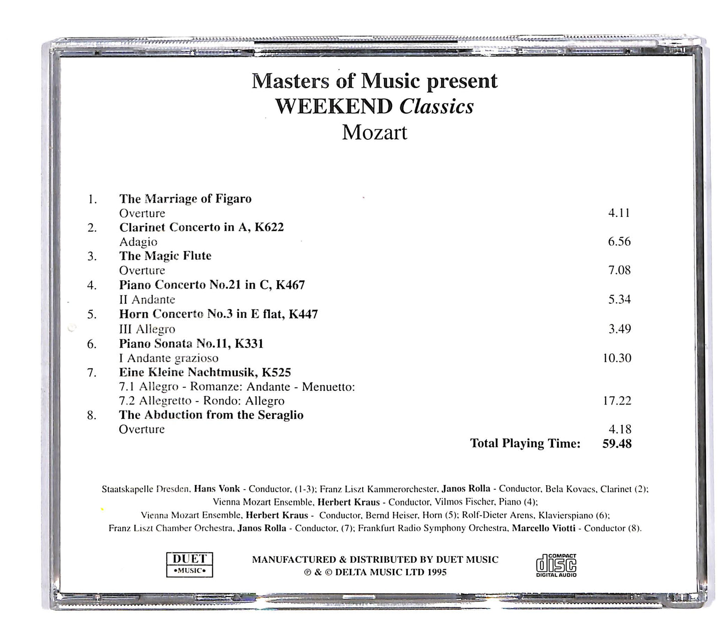 EBOND Various - Weekend Classics - Mozart CD CD064736