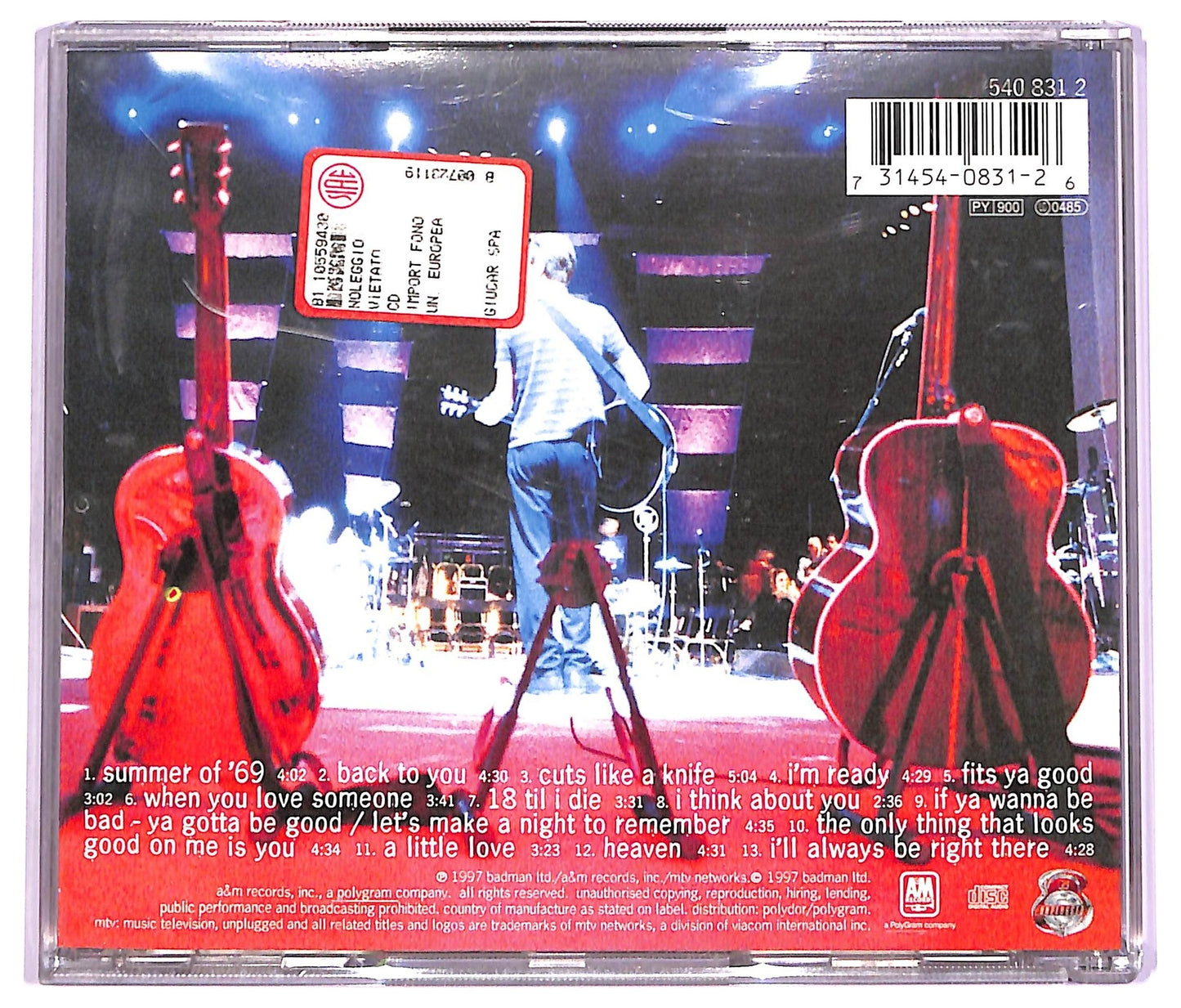 EBOND Bryan Adams - Unplugged CD CD069324