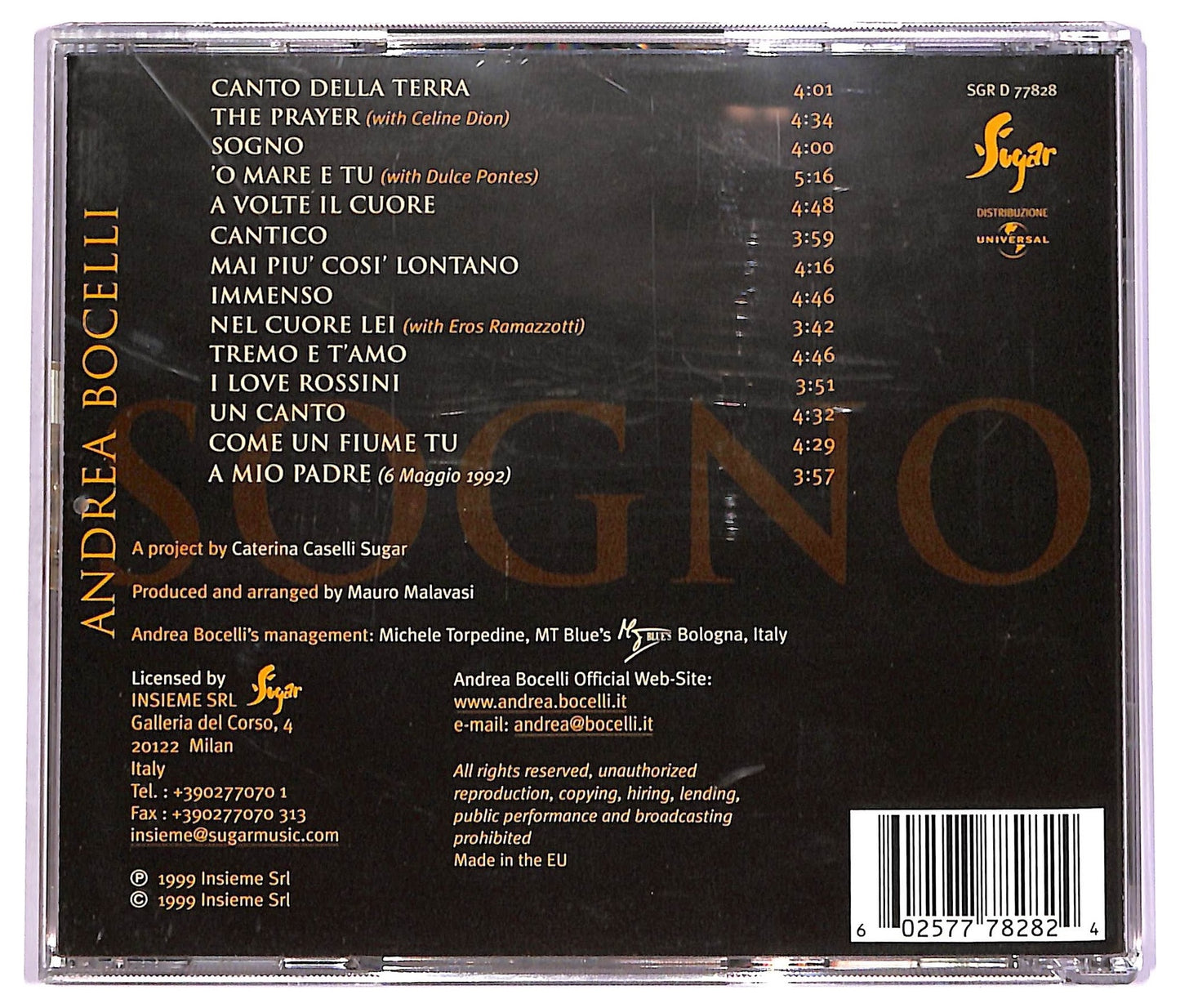 EBOND Andrea Bocelli - Sogno CD CD069511