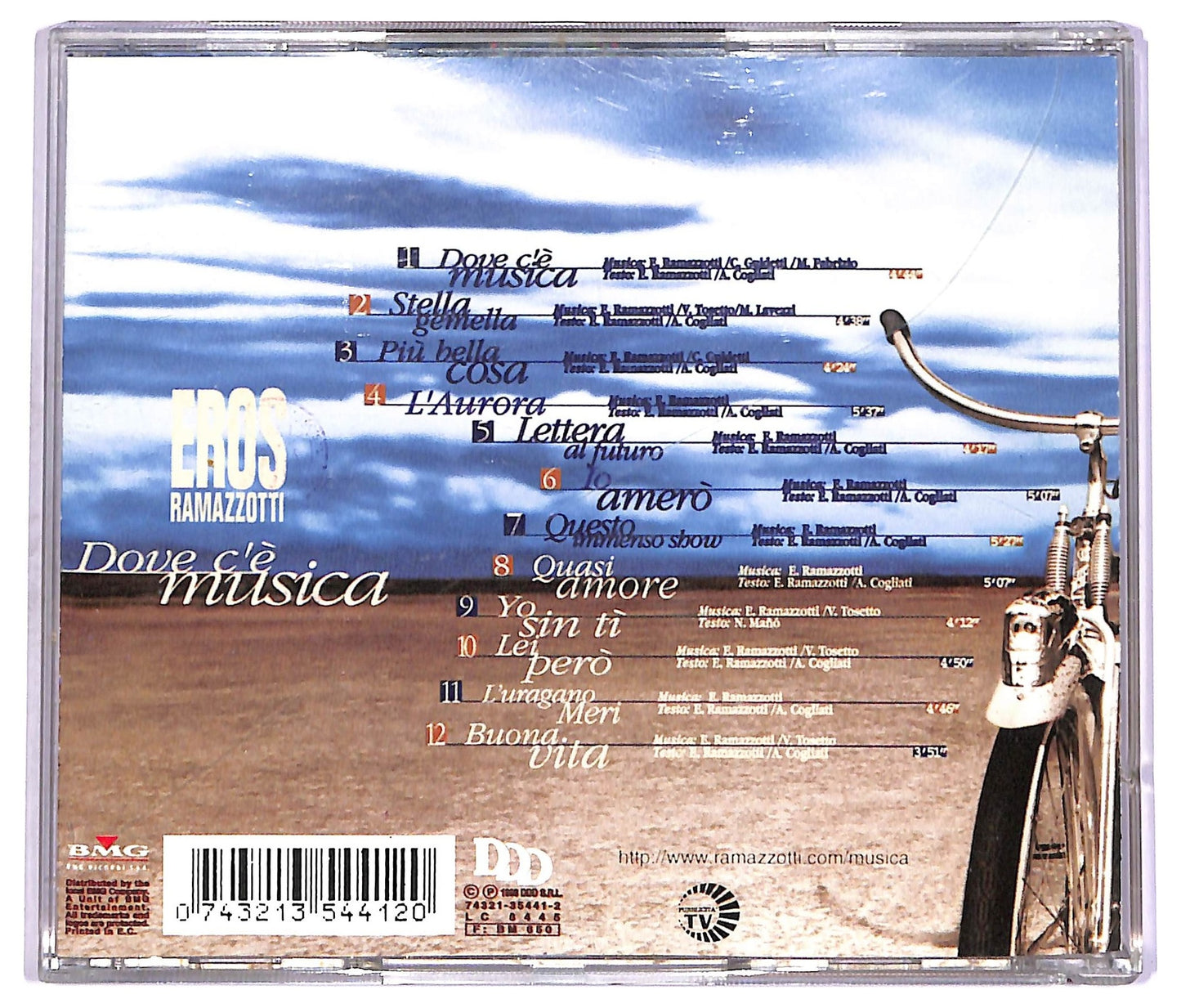 EBOND Eros Ramazzotti - Dove C'e Musica CD CD070010