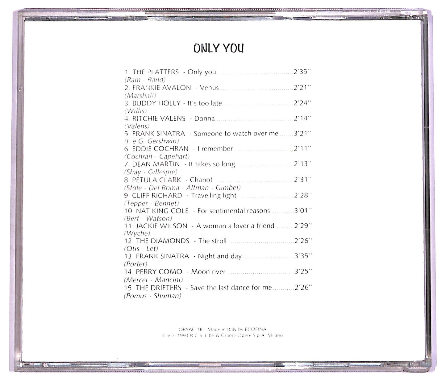 EBOND Various - Only You EDITORIALE CD CD070148