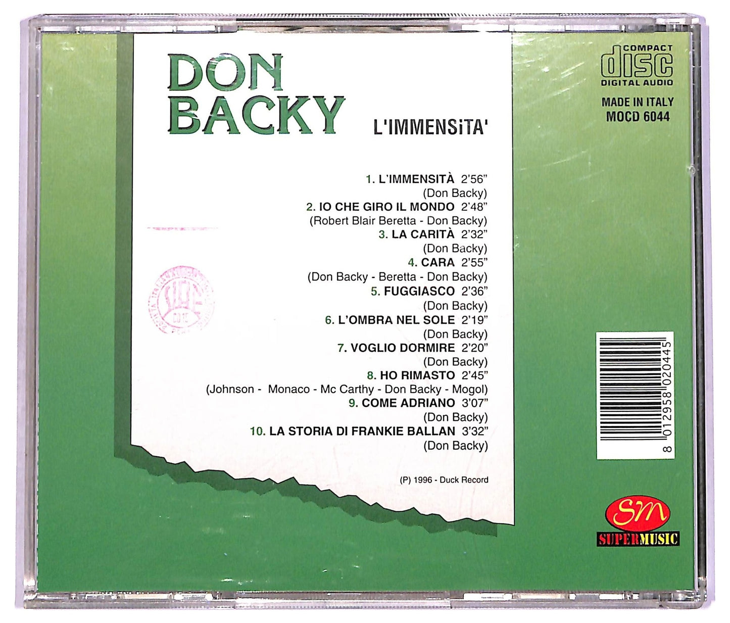 EBOND Don Backy - L'Immensita CD CD070224