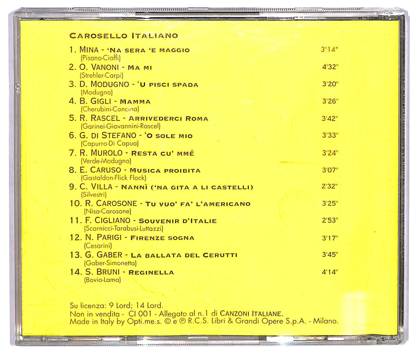 EBOND Carosello Italiano - EDITORIALE CD CD071542