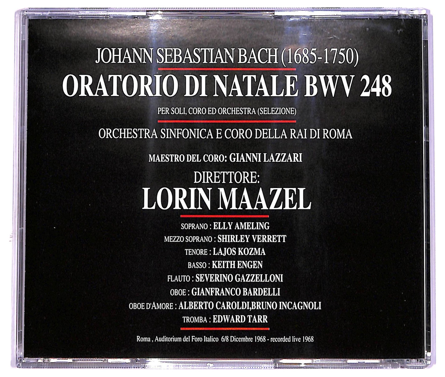 EBOND J.S. Bach - Oratorio Di Natale - Selezione PROMO CD CD071834