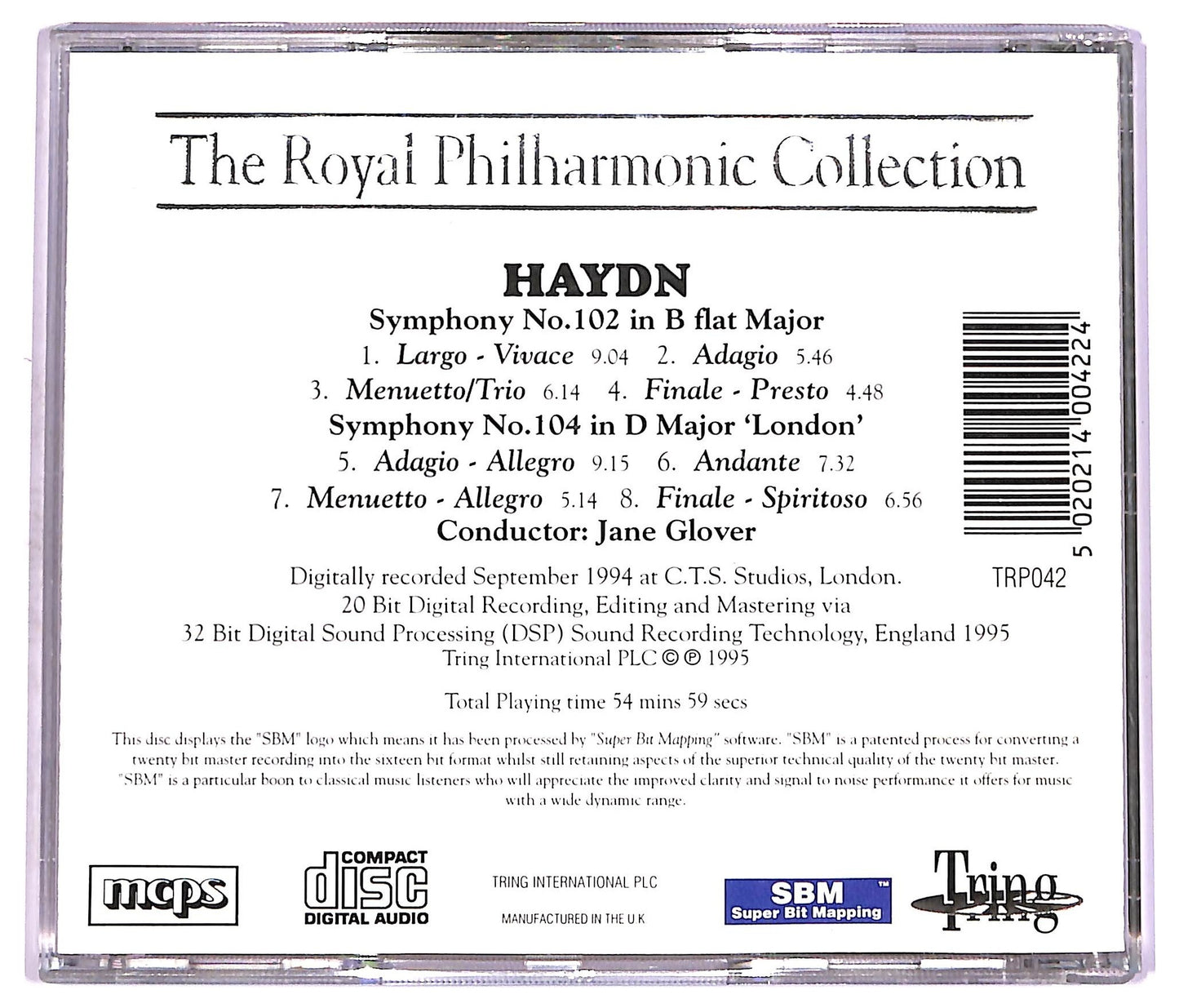 EBOND Haydn - Symphony No.102 In B Flat Major, No.104 D Major London CD CD072259