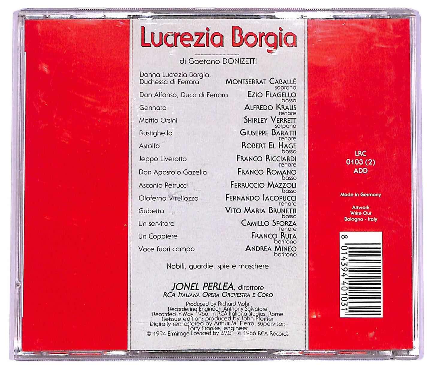 EBOND Donizetti - Lucrezia Borgia Montserrat Caballe (2 dischi) CD CD072946