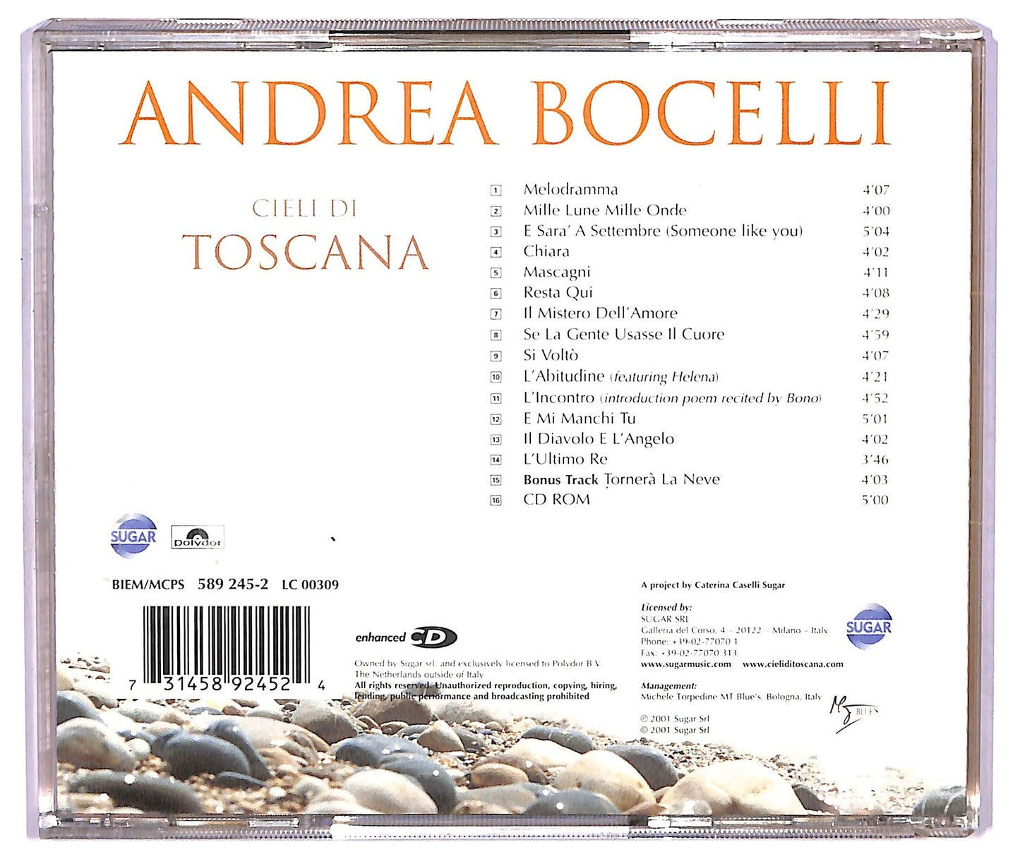 EBOND Andrea Bocelli - Cieli Di Toscana CD CD073453