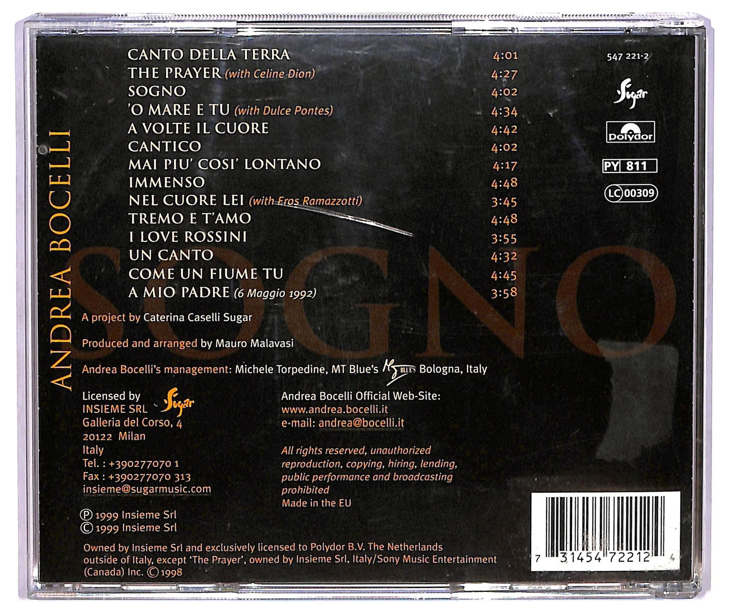 EBOND Andrea Bocelli - Sogno CD CD073456