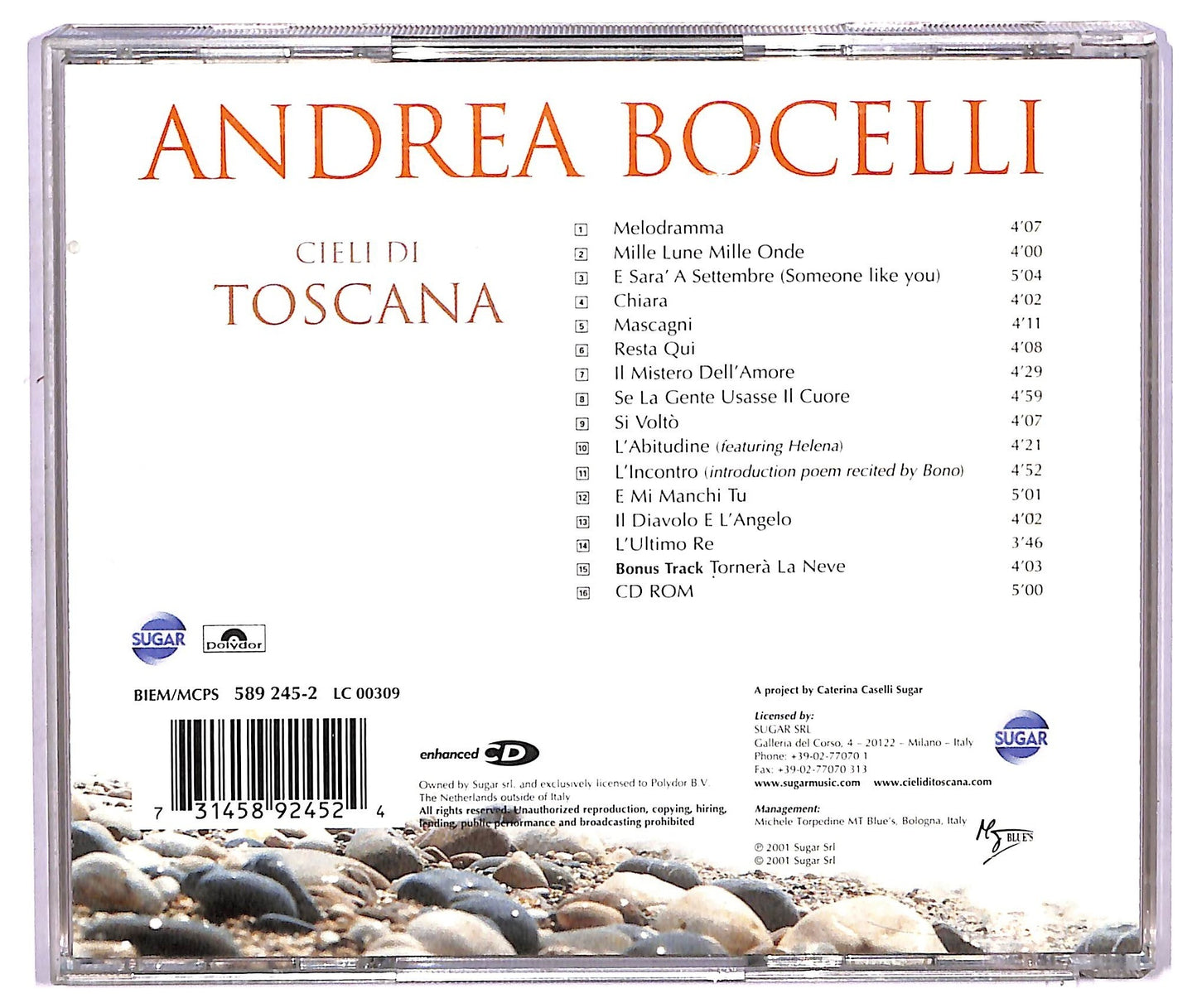 EBOND Andrea Bocelli - Cieli Di Toscana CD CD073514
