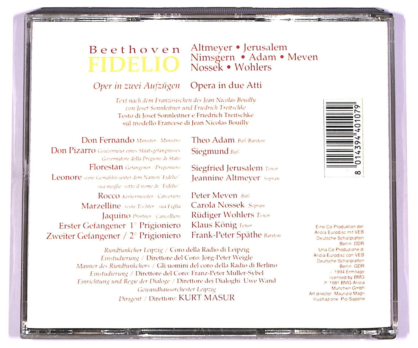 EBOND Beethoven - Fidelio CD CD074052