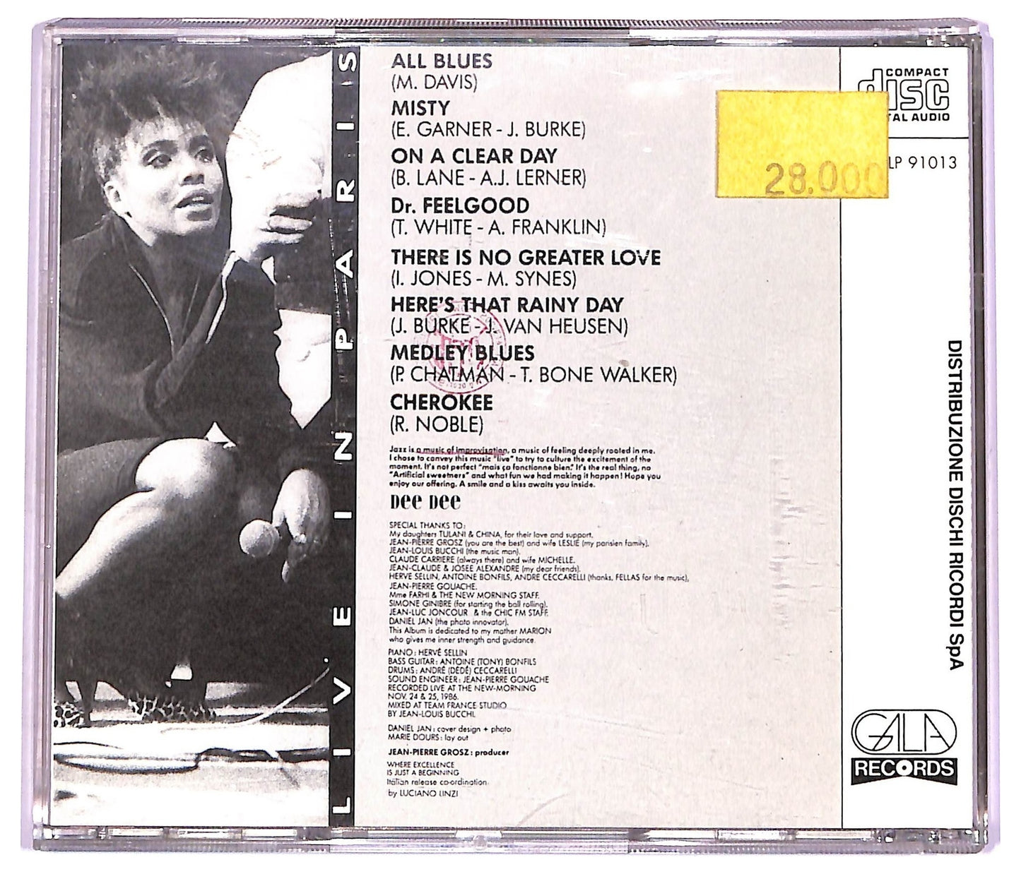 EBOND Dee Dee Bridgewater - Live In Paris CD CD074550