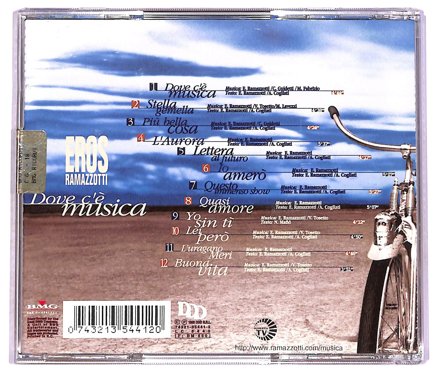 EBOND Eros Ramazzotti - Dove C'e Musica CD CD074758