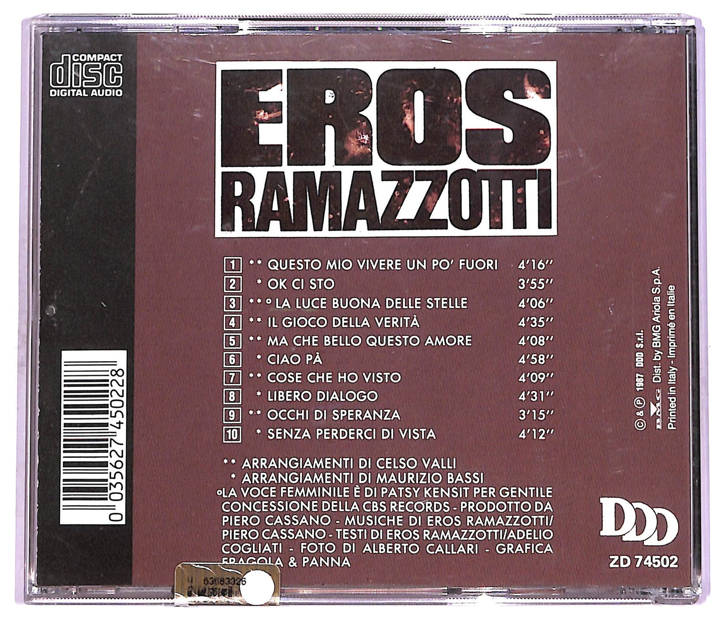 EBOND Eros Ramazzotti - In Certi Momenti CD CD074939