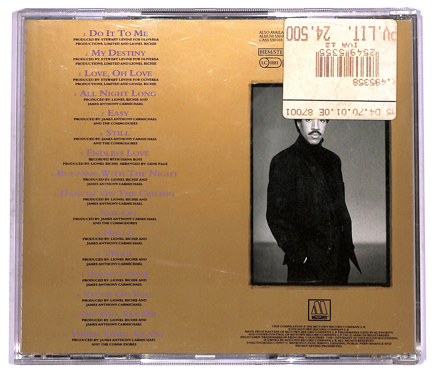 EBOND Lionel Richie - Back To Front CD CD076312