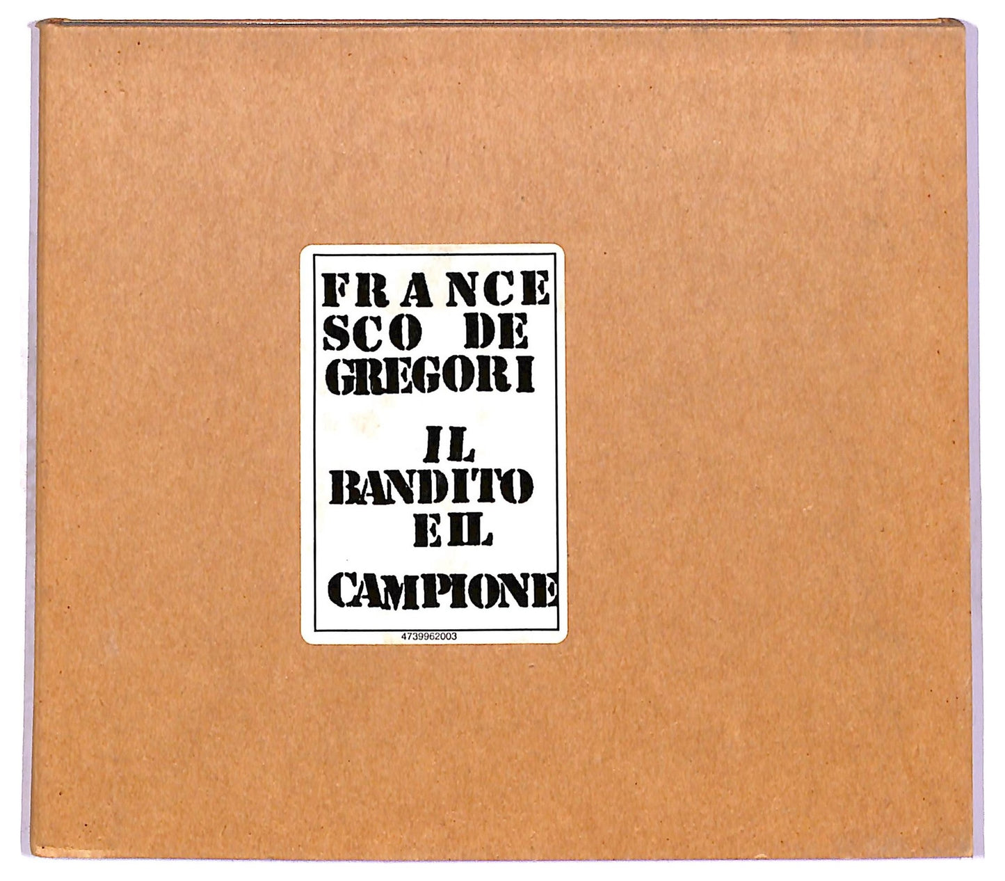 EBOND Francesco De Gregori - Il Bandito E Il Campione CD CD077910