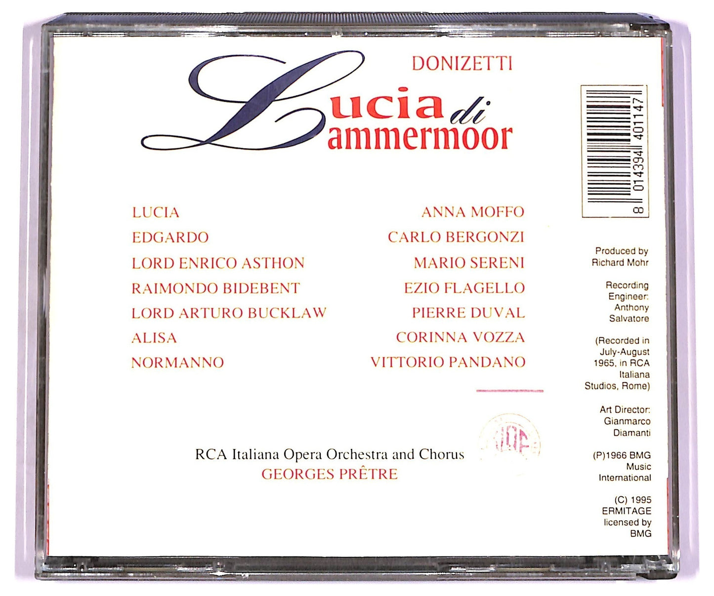 EBOND Lucia Di Lammermoor - Gaetano Donizetti (2 dischi) CD CD078542