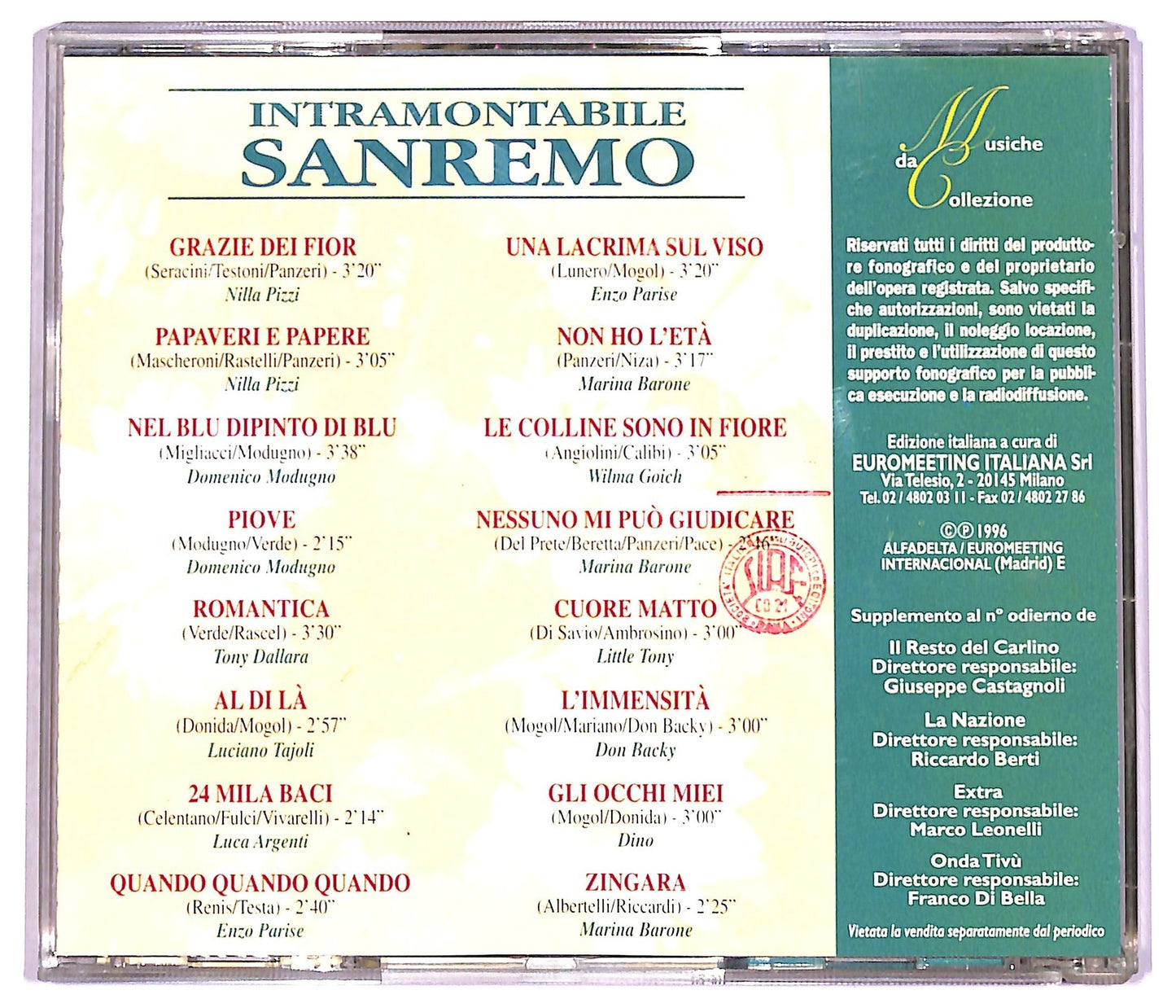 EBOND Intramontabile Sanremo - EDITORIALE CD CD078643