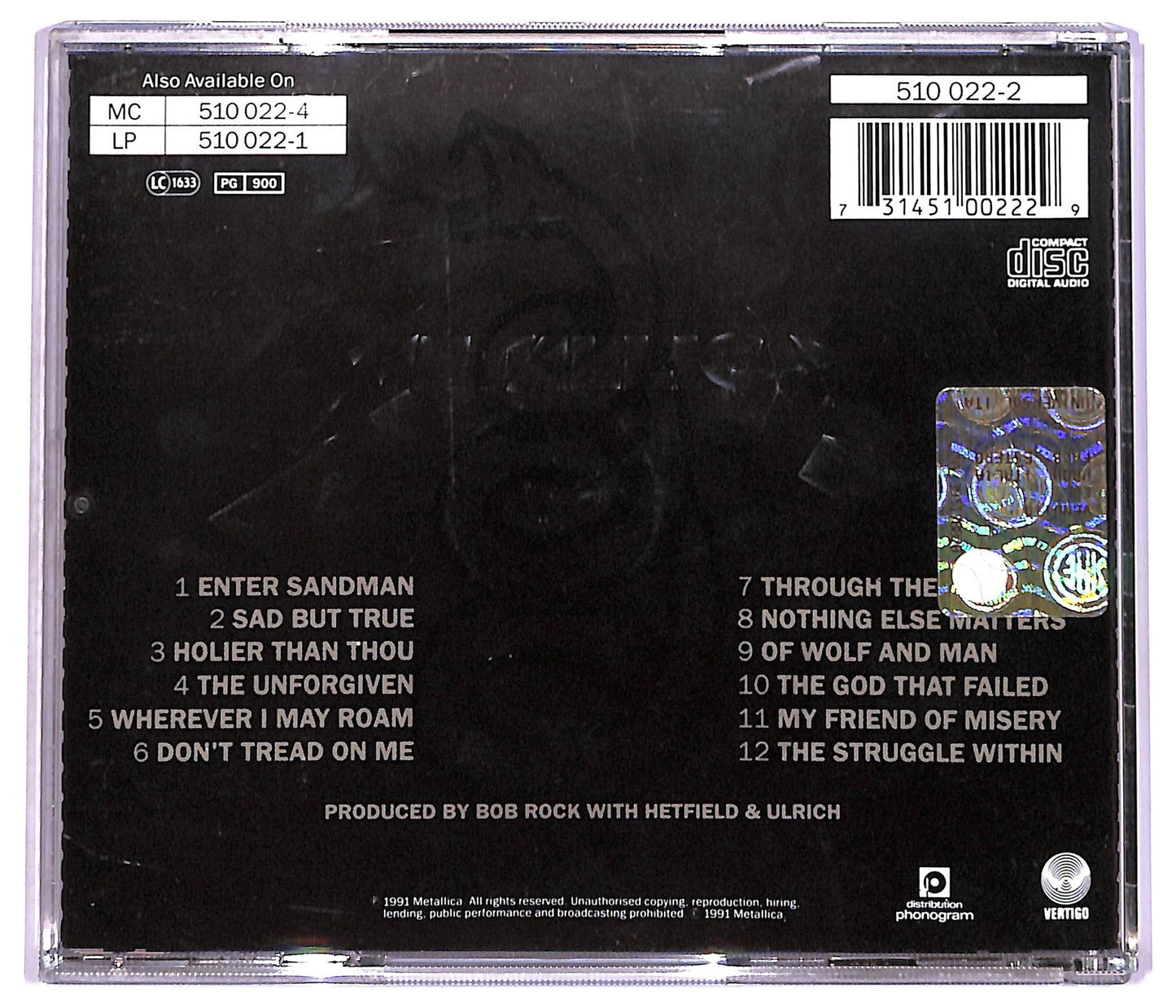 EBOND Metallica - Metallica CD CD078964