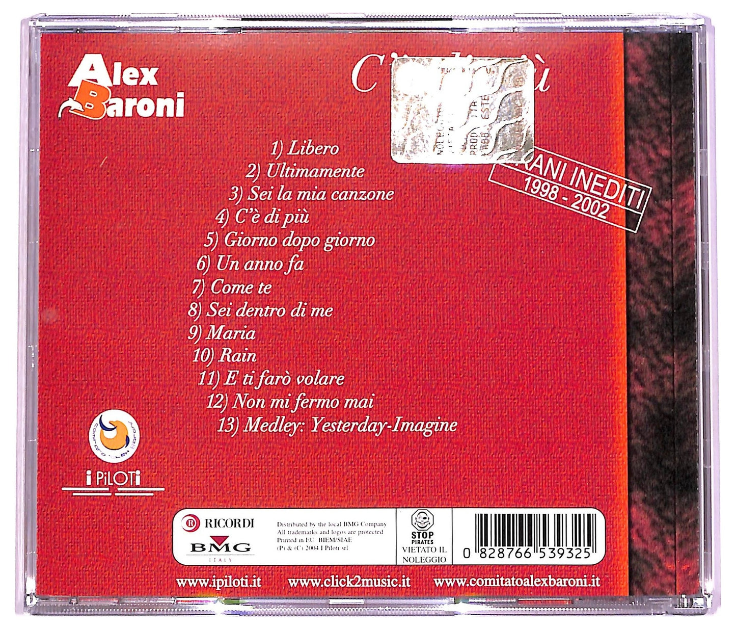 EBOND Alex Baroni - C'E Di Piu ALBUM JEWEL CASE CD CD079807
