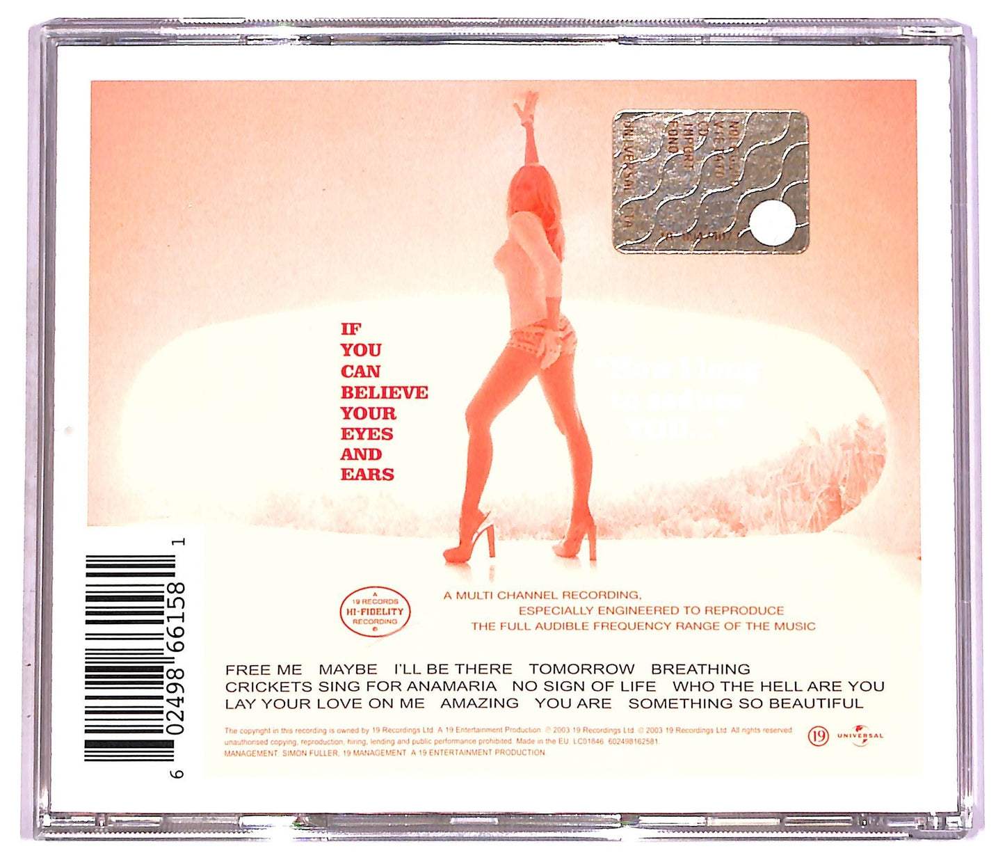 EBOND Emma - Free Me ALBUM JEWEL CASE CD CD080520