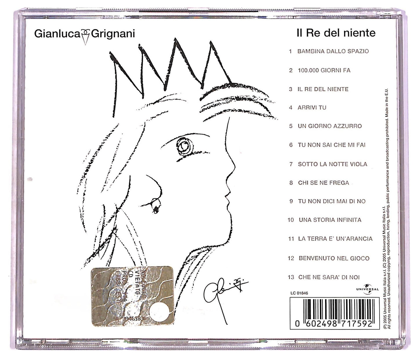 EBOND Gianluca Grignani - Il Re Del Niente CD CD080530