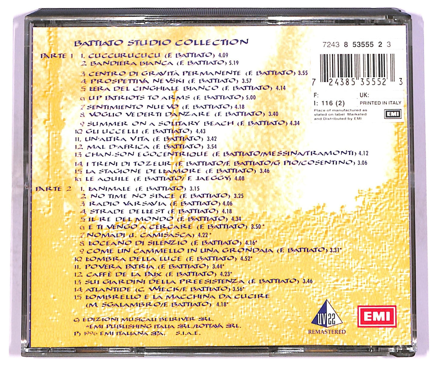 EBOND Franco Battiato - Battiato Studio Collection CD CD080647