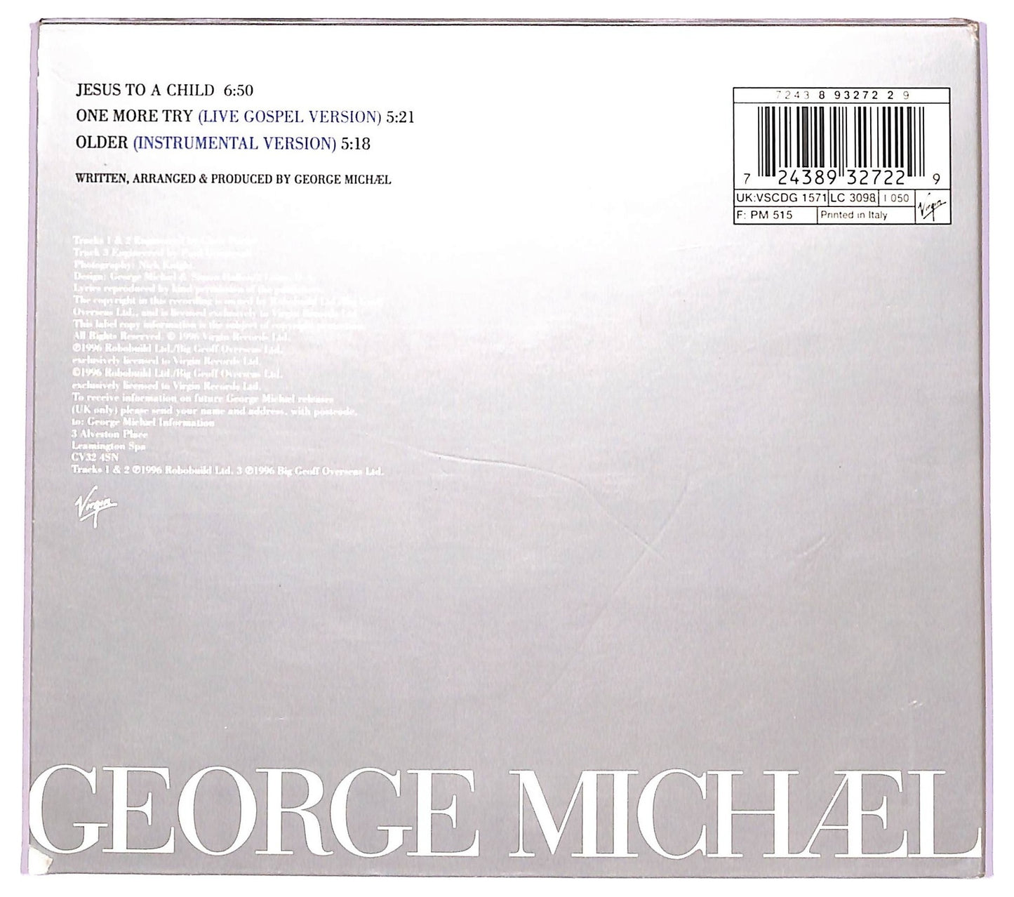EBOND George Michael - Jesus To A Child CD CD080736