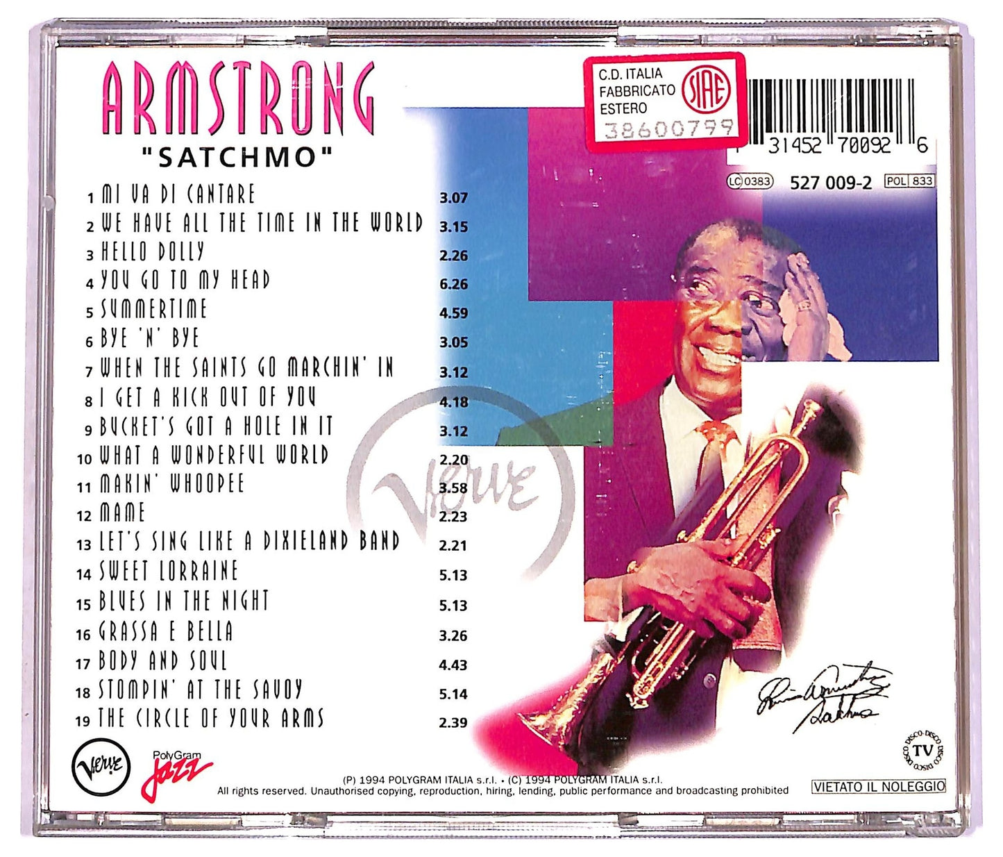 EBOND Louis Armstrong - Satchmo CD CD080753