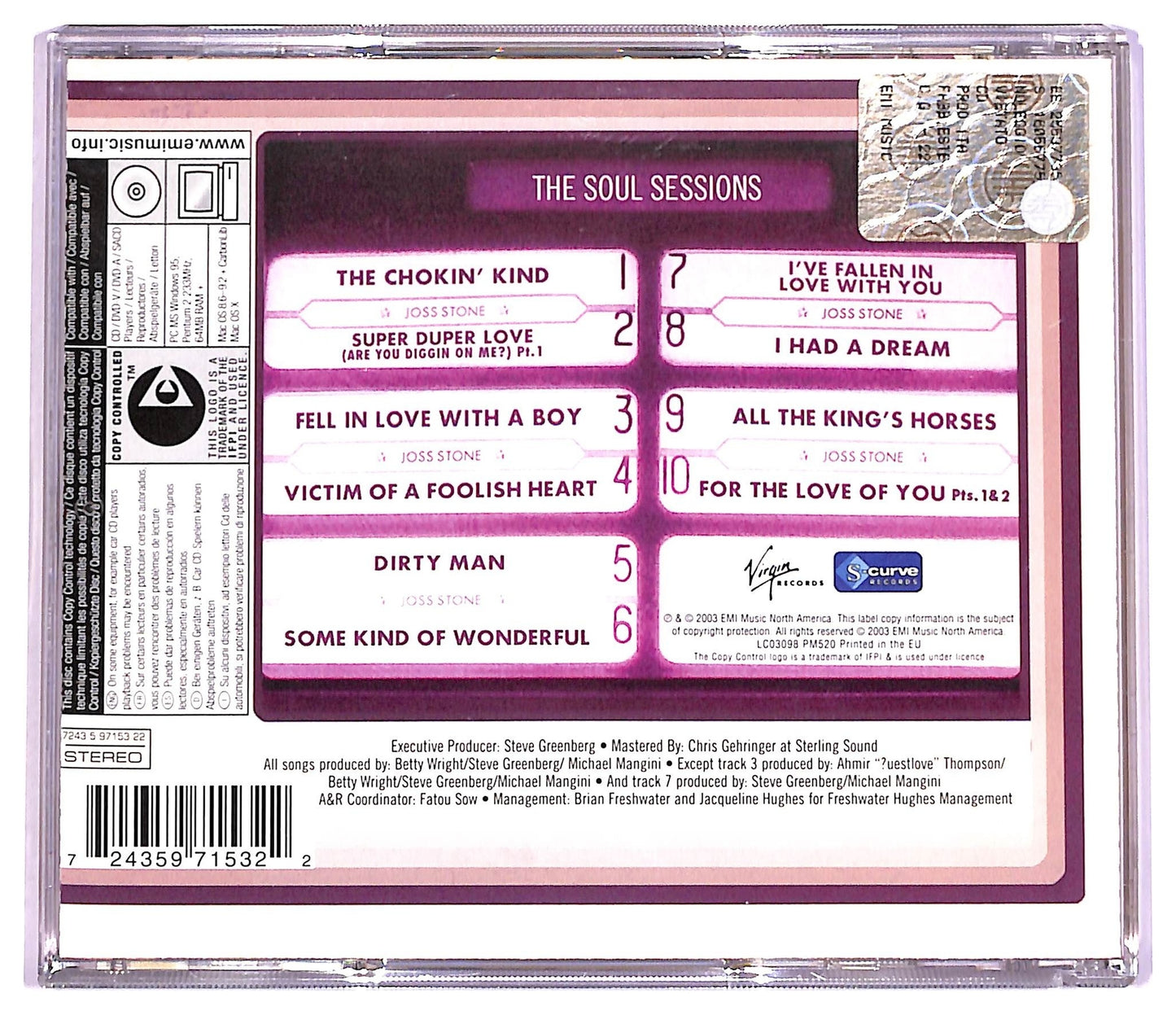 EBOND Joss Stone - The Soul Sessions ALBUM JEWEL CASE CD CD080758