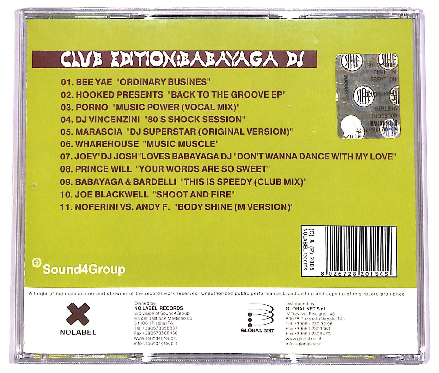 EBOND Babayaga - Club Edition CD CD081924