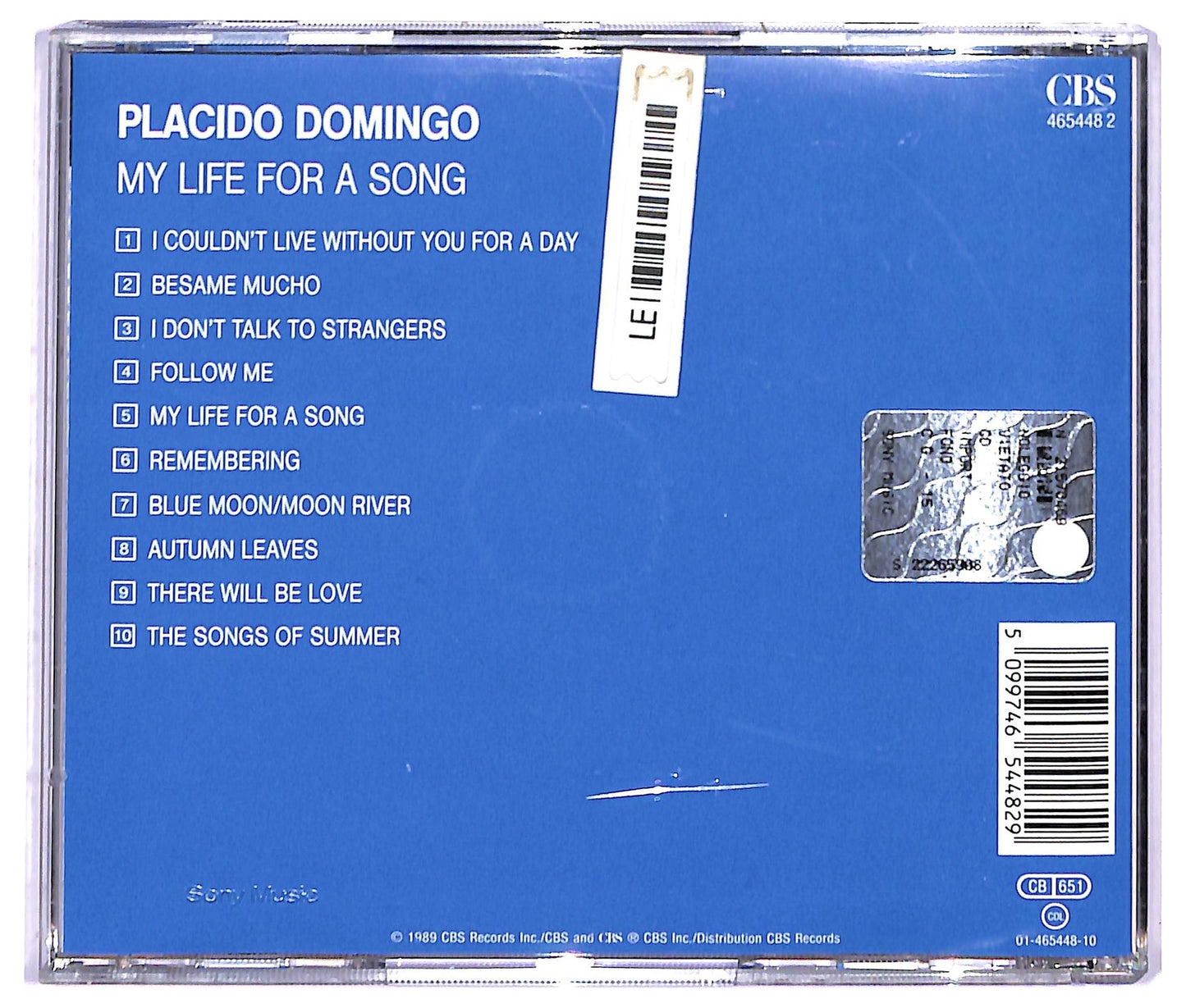 EBOND Placido Domingo - My Life For A Song CD CD082832