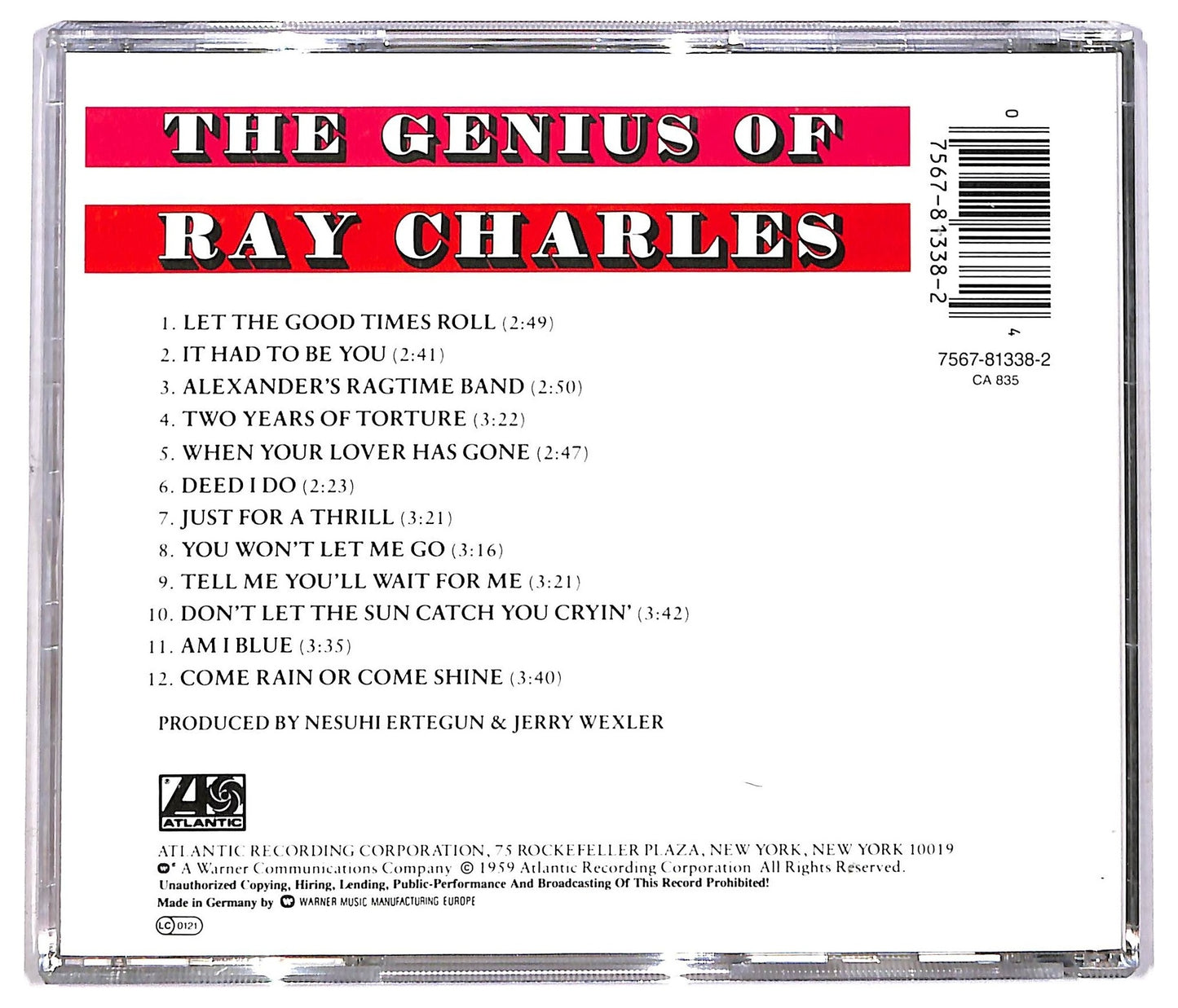 EBOND Ray Charles - The Genius Of Ray Charles CD CD083322