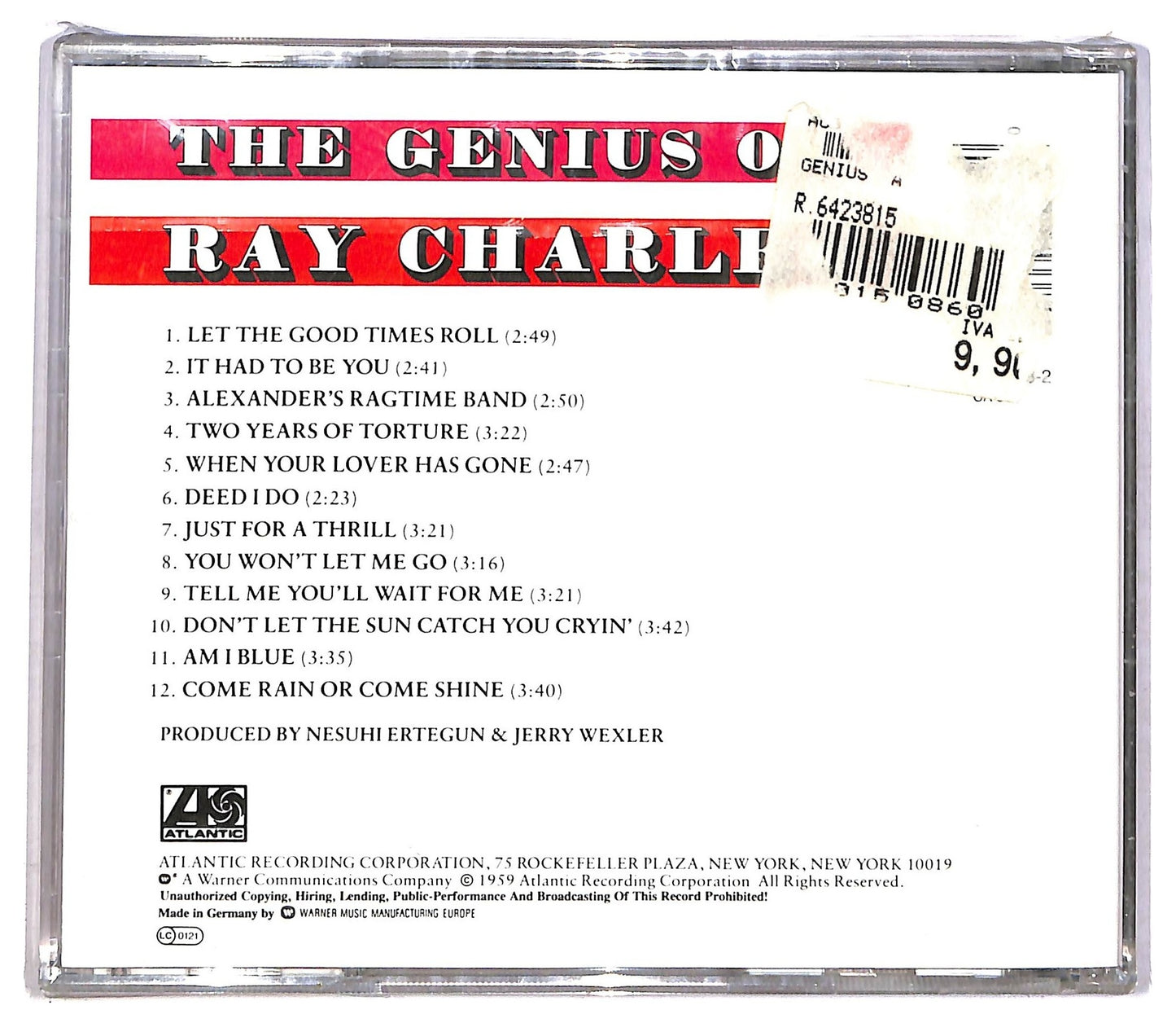 EBOND Ray Charles - The Genius Of Ray Charles CD CD083338