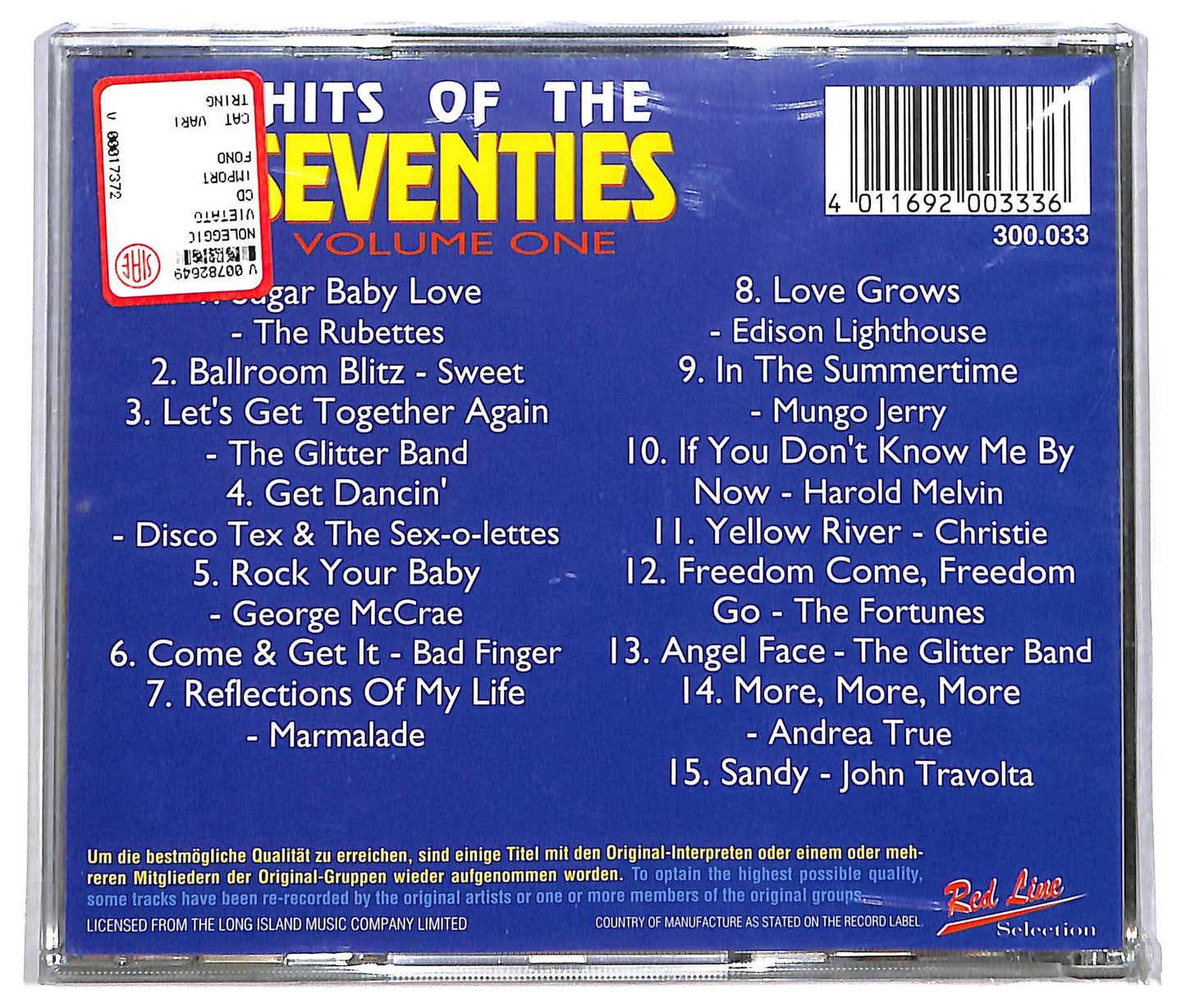 EBOND Hits Of The Seventies CD CD083502