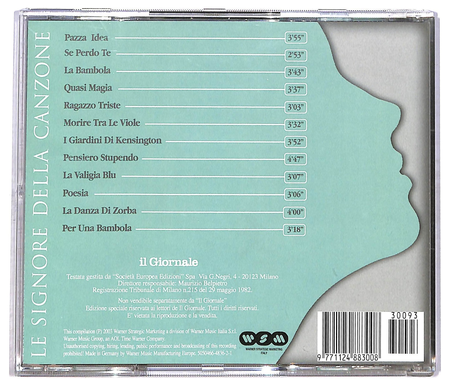 EBOND Le Signore Della Canzone - Patty Pravo COMPILATION EDITORIALE JEWEL CASE CD CD083609